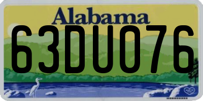 AL license plate 63DU076