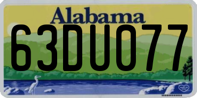 AL license plate 63DU077