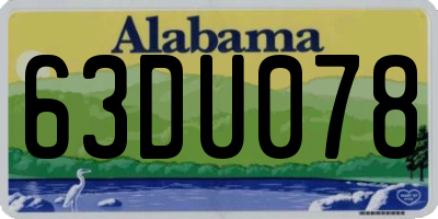 AL license plate 63DU078