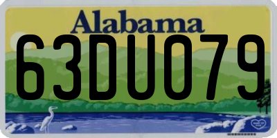 AL license plate 63DU079