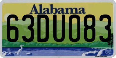 AL license plate 63DU083