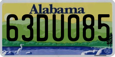 AL license plate 63DU085
