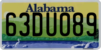 AL license plate 63DU089