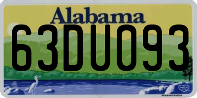 AL license plate 63DU093