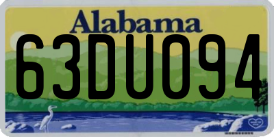 AL license plate 63DU094
