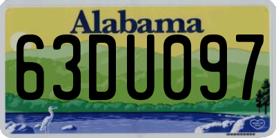 AL license plate 63DU097
