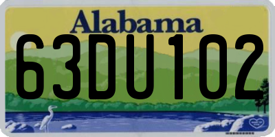 AL license plate 63DU102
