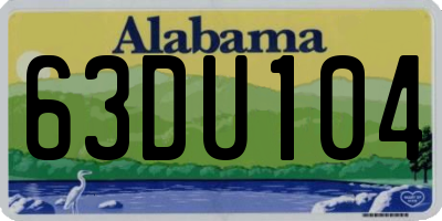 AL license plate 63DU104