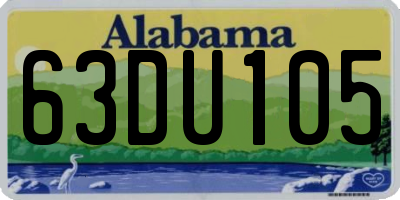 AL license plate 63DU105