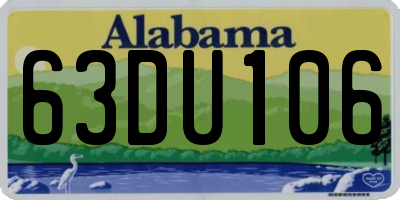 AL license plate 63DU106