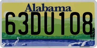 AL license plate 63DU108
