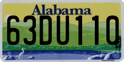 AL license plate 63DU110