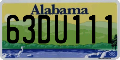 AL license plate 63DU111
