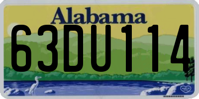 AL license plate 63DU114
