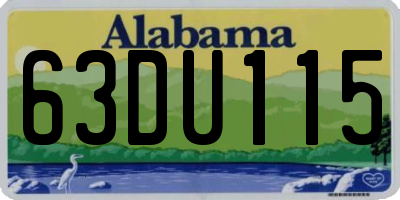 AL license plate 63DU115