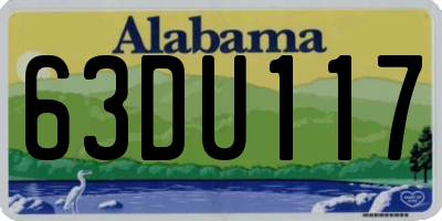 AL license plate 63DU117