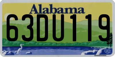 AL license plate 63DU119