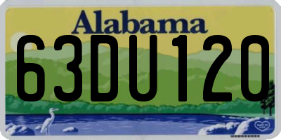 AL license plate 63DU120