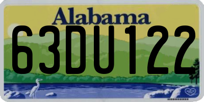 AL license plate 63DU122