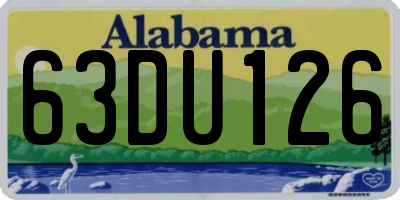 AL license plate 63DU126