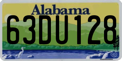 AL license plate 63DU128