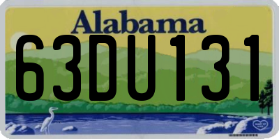 AL license plate 63DU131