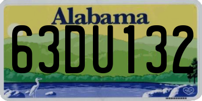 AL license plate 63DU132