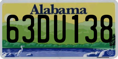 AL license plate 63DU138