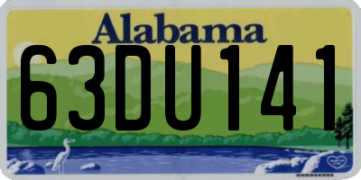 AL license plate 63DU141
