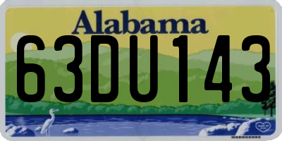 AL license plate 63DU143