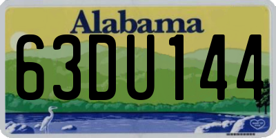 AL license plate 63DU144