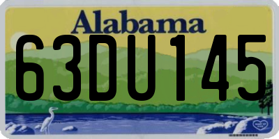 AL license plate 63DU145