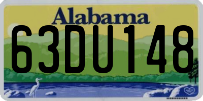 AL license plate 63DU148