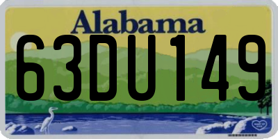 AL license plate 63DU149