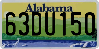 AL license plate 63DU150