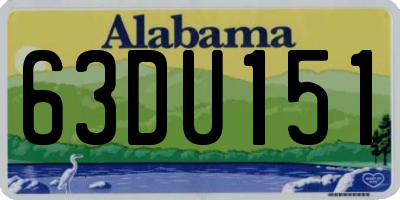 AL license plate 63DU151