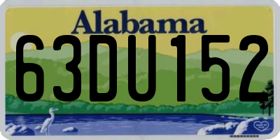 AL license plate 63DU152