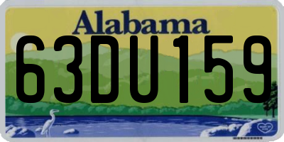 AL license plate 63DU159
