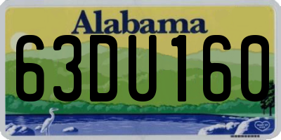 AL license plate 63DU160