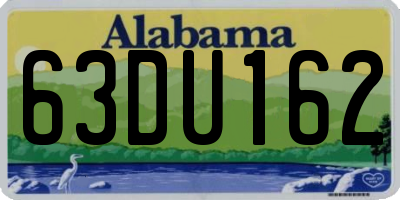 AL license plate 63DU162