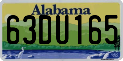 AL license plate 63DU165