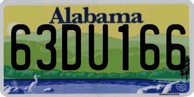 AL license plate 63DU166
