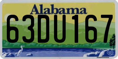 AL license plate 63DU167