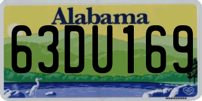 AL license plate 63DU169