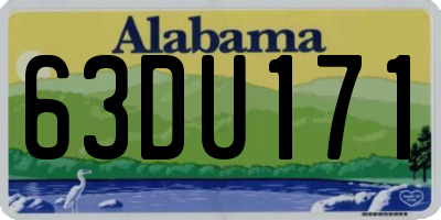 AL license plate 63DU171