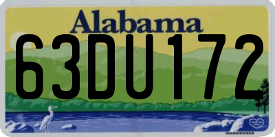 AL license plate 63DU172
