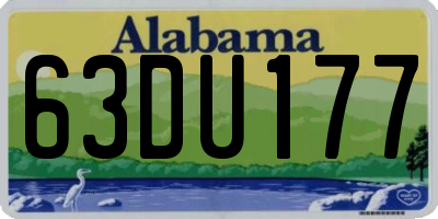 AL license plate 63DU177
