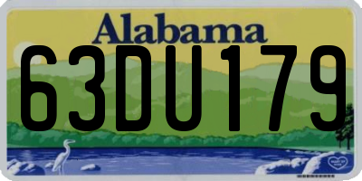 AL license plate 63DU179