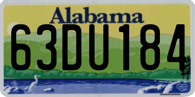 AL license plate 63DU184