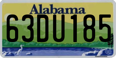 AL license plate 63DU185